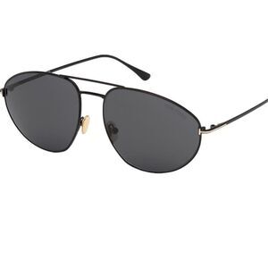 NWT Tom Ford  TF0796 COBRA Shiny Black/Grey Sunglasses